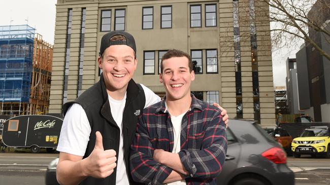 Geelong primary school teachers Ben Toyne and Andy Sunderland quit their jobs to appear on <i>The Block</i>, with little renovation experience. Picture: Chris Eastman