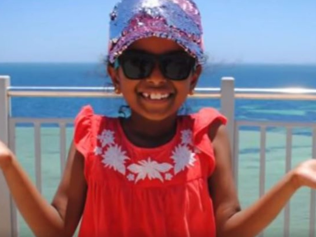 The seven-year-old girl died at Perth Children’s Hospital over the Easter weekend. Picture: 9 News.