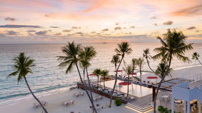 The idyllic beach setting at LUX North Male Atoll in The Maldives. PICTURE: Supplied