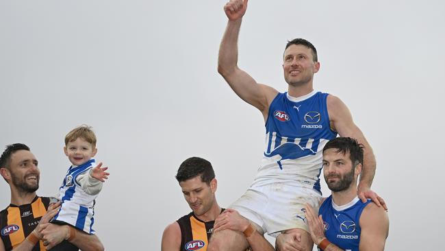 Liam Shiels retired from the AFL at the end of last season. (Photo by Steve Bell/AFL Photos/via Getty Images)