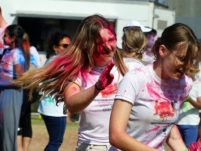 MELBOURNE AUSTRALIA - NewsWire Photos MARCH 30, 2024: people are seen celebrating the Melbourne Holi Festival at Docklands Picture: NCA NewsWire / Luis Enrique Ascui