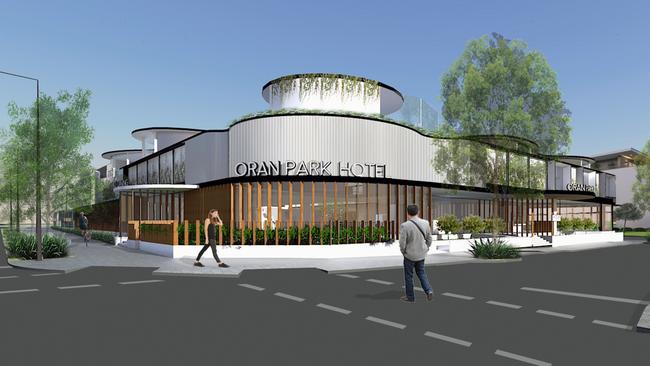 An artist’s impression of the proposed Oran Park Hotel.