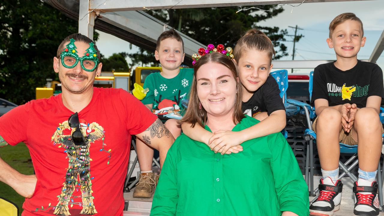 Carlo Scarpelli, Teo Scarpelli, Kirrilee Scarpelli, Gio Scarpelli and Ezio Scarpelli at Habana Carols Under the Stars 2023. Saturday 23 December 2023 Picture:Michaela Harlow