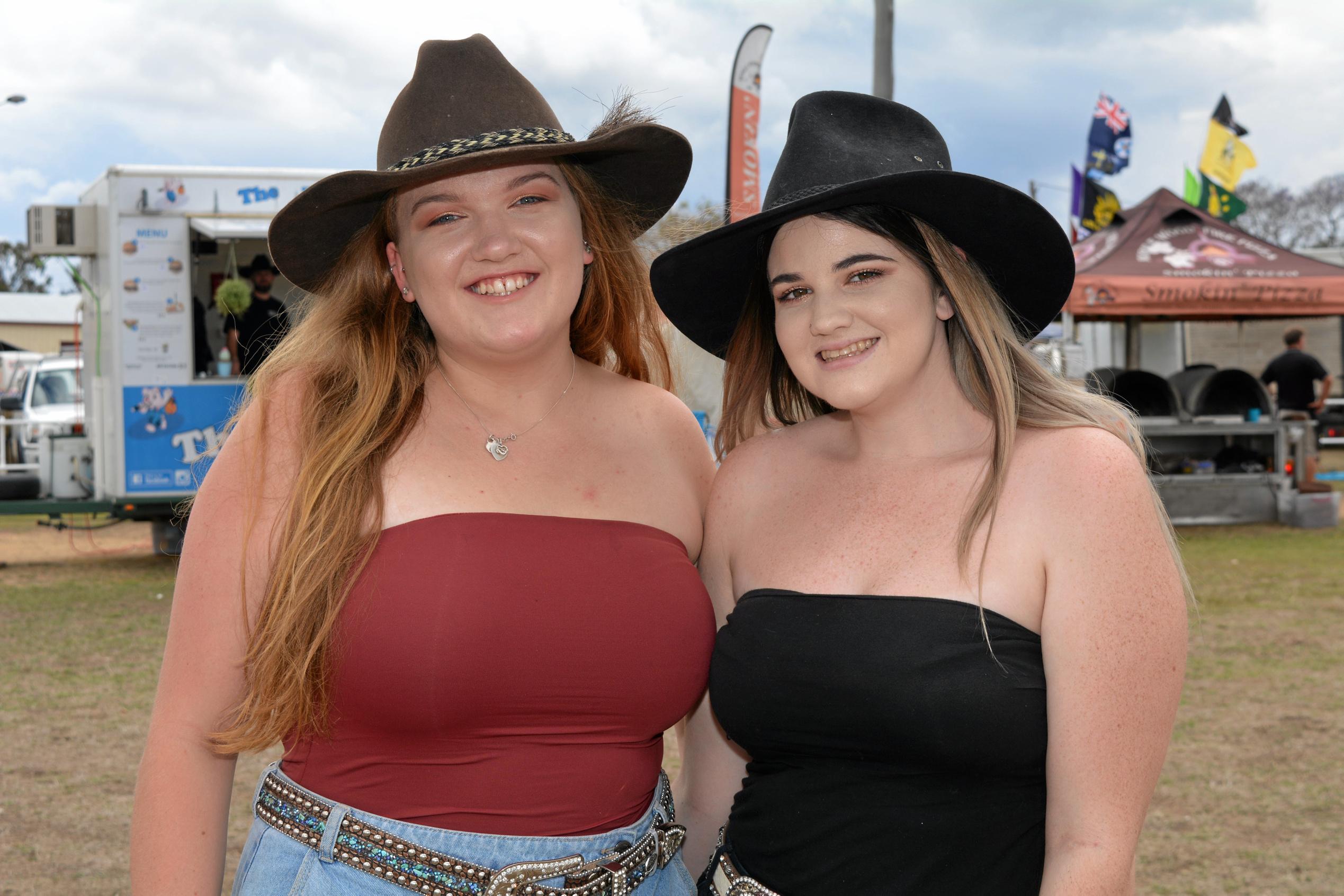 Lowood rodeo, Emily Craig and Sienna Bormann. Picture: Meg Bolton