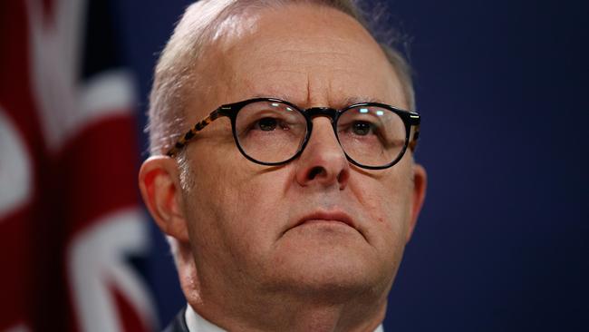 SYDNEY, AUSTRALIA - NewsWire Photos DECEMBER 20, 2023: Prime Minister Anthony Albanese and New Zealand Prime Minister Christopher Luxon during a joint press conference at the Commonwealth Parliament offices on Wednesday. Picture: NCA NewsWire / Nikki Short