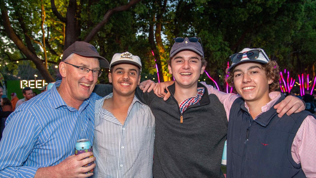 (From left) Rod White, Will Suey, Nick Bidgood and Ryan Bidgood. Toowoomba Carnival of Flowers Festival of Food and Wine. Saturday, September 14, 2024. Picture: Nev Madsen