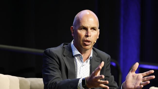 Cairns Airport CEO Richard Barker on the discussion panel at the Cairns Post's Future Cairns event, held at the Cairns Convention Centre. Picture: Brendan Radke