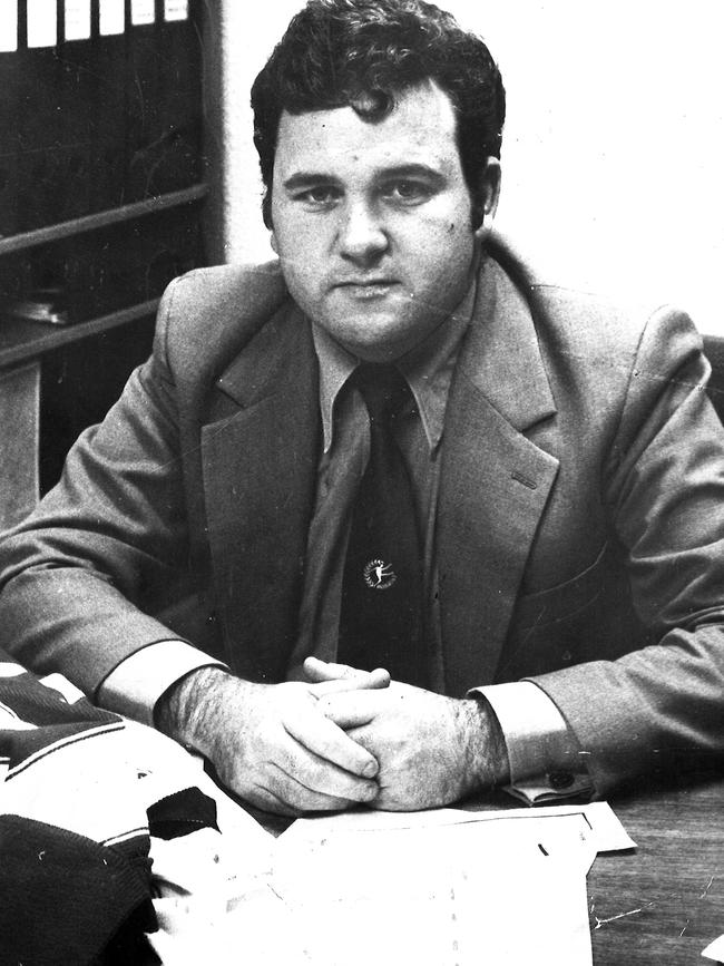 Ron Joesph as North Melbourne secretary in 1972