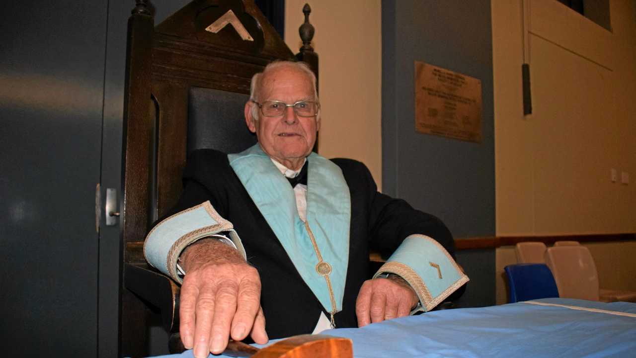 MURILLA MASTER: Ben Rees at the Murilla Masonic Lodge'S 100th Birthday celebrations. Picture: Kate McCormack