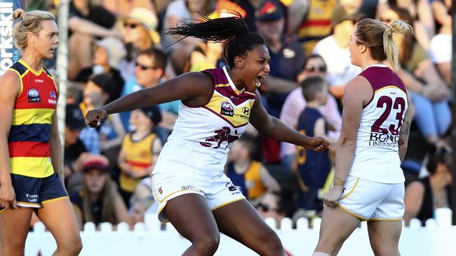 Brisbane Lions AFLW player Sabrina Frederick-Traub aims to make the most of her opportunities. Picture: Sarah Reed