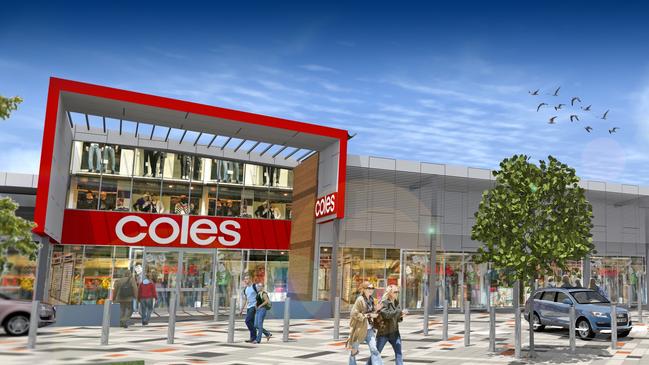 An artist's impression of the Coles-anchored Rochedale Village on the corner of Gardner Rd and Miles Platting Rd. The centre is under construction and should open this year.