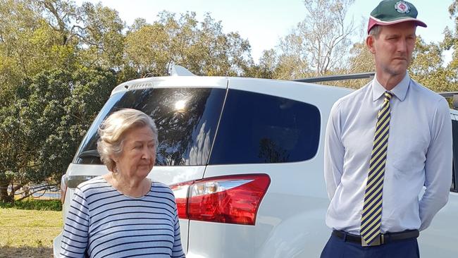 Eagleby’s Marilyn Goodwin with Transport Minister Mark Bailey, inspecting the Eagleby Wetlands where the Coomera Connector is now destined to plough through.