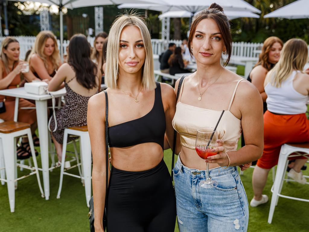 Teaira Green and Bridget Smith at the first night of The Star’s Garden Kitchen &amp; Bar's So-Cal on The Lawn. Picture: Adam Shaw