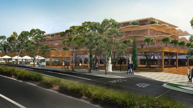 An artist’s impression of what the redevelopment on the old Eltham Shire office site could look like.