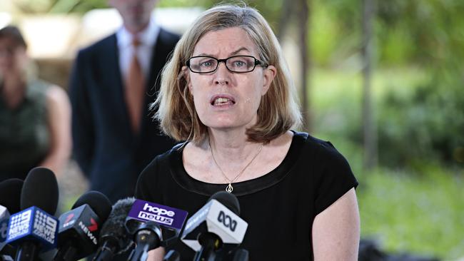 NSW Chief Health Officer Dr Kerry Chant speaking at the daily press conference in St Leonards. Picture: NCA NewsWire / Adam Yip