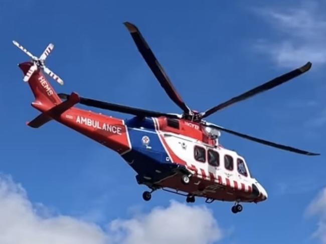 An air ambulance was dispatched to the Leongatha property on Tuesday afternoon. Picture: Facebook/Eye Watch - Bass Coast Police Service Area