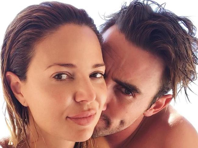 Dina Broadhurst and Max Shepherd both love baths. Picture: Instagram