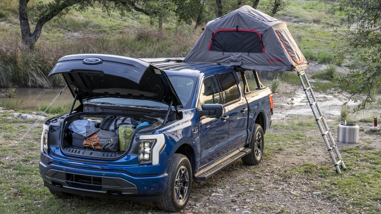 Ford’s F150 Lightning makes the most of the space left by the absent engine. Picture: Supplied.