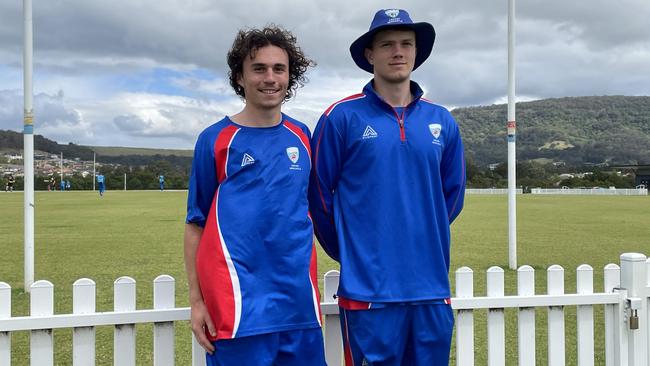 Reliable with the bat. Newcastle's Joey Gillard (left) and Cameron Claridge (right). Picture: Kevin Merrigan