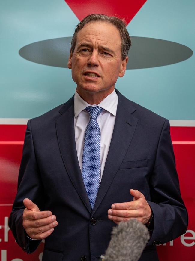Former health minister Greg Hunt has been appointed independent chairman of the Telehealth Sector Working Group. Picture: NCA NewsWire / Christian Gilles