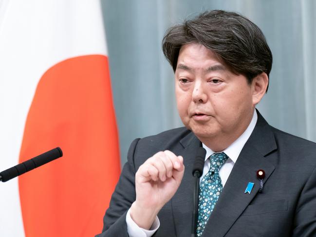 TOKYO, JAPAN - DECEMBER 14: Japan's newly appointed Chief Cabinet Secretary Yoshimasa Hayashi speaks during a press conference at the prime minister's official residence on December 14, 2023 in Tokyo, Japan. Japan's Prime Minister Fumio Kishida replaced four Cabinet members implicated in a political fundraising scandal.  (Photo by Tomohiro Ohsumi/Getty Images)