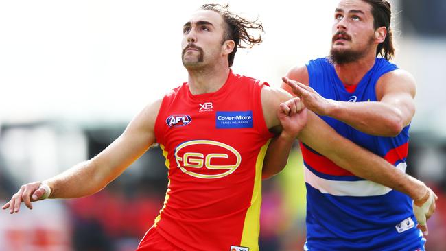 Rising cult figure Brayden Crossley says the Suns will have their kicking boots on against the Dons. Picture: AFL Media/Getty Images