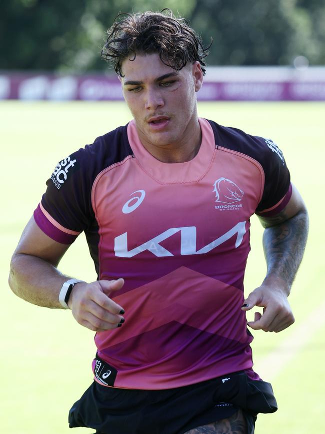 Reece Walsh, Brisbane Broncos training, Red Hill. Picture: Liam Kidston