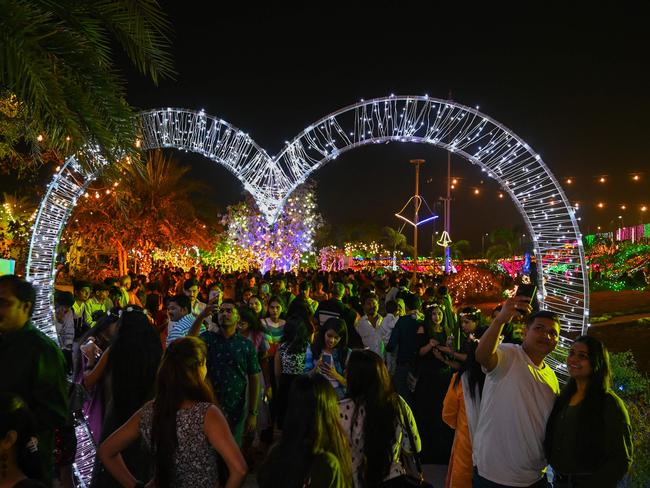 The people of Mumbai celebrated the new year. Picture: AFP