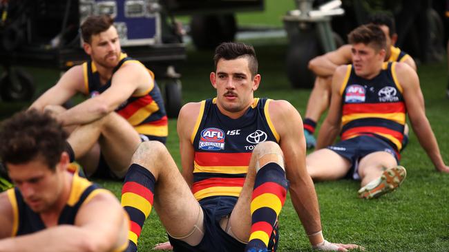 Taylor Walker, distraught after the 2017 Grand Final. Picture: Phil Hillyard