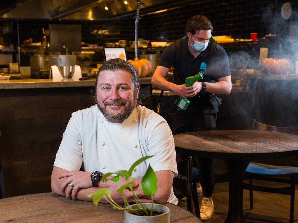 Scott Pickett’s Estelle restaurant in Northcote is one of many bsinesses opening with their own QR code checking system. Picture: Paul Jeffers/NCA NewsWire