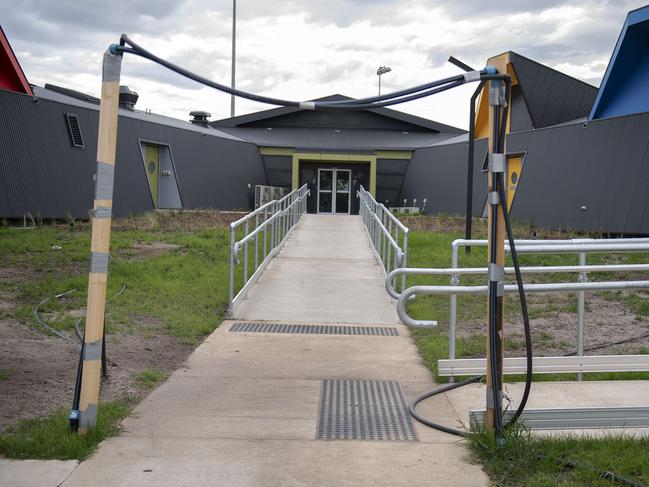 The sports pavilion at Harvest Home Recreation Reserve is still under construction.