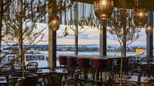 Roundhouse restaurant on the top level of the hotel.