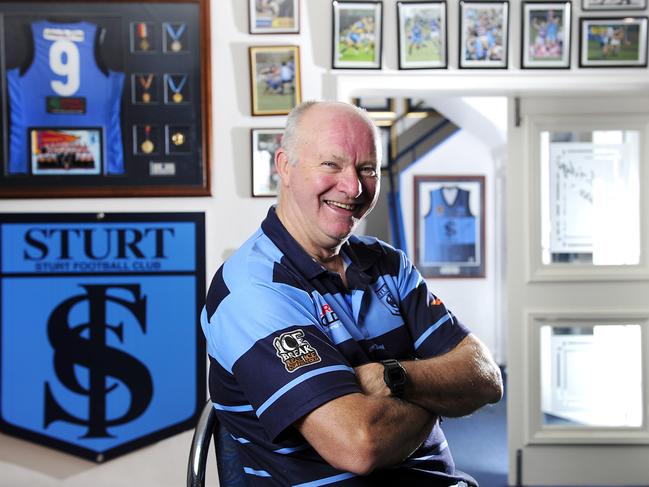 Sturt legend and two-time premiership player Colin Casey. Picture: MARK BRAKE