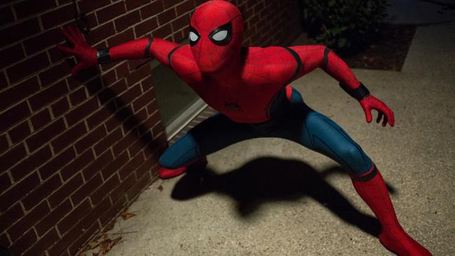 Tom Holland stars as Spider-Man in the movie Spider-Man: Homecoming.