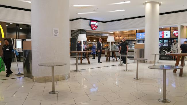 One of the food courts inside Crown Melbourne.