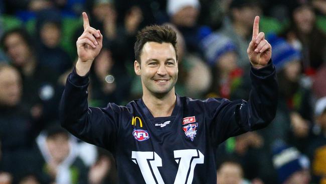 Jimmy Bartel slotted a long goal early. Pic: AAP