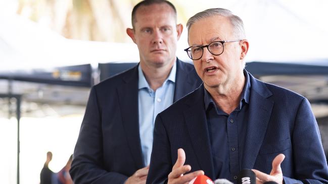 Labor leader Anthony Albanese visited northwest Tasmania as he vies for a change in government. Picture: Monique Harmer