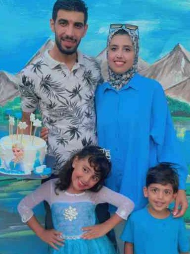 The family, with Samed, on Maryam’s sixth birthday. Picture: The Times