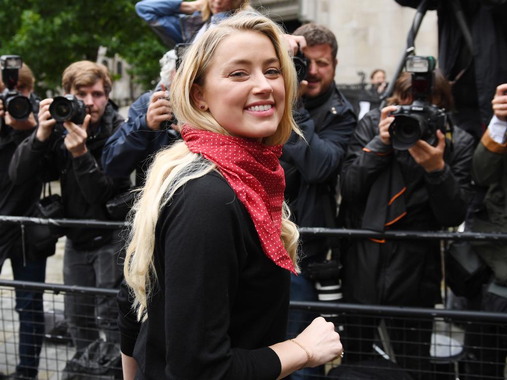 Amber Heard arrives at The Royal Courts of Justice, Strand on July 8, 2020 in London, England. Picture: Chris J Ratcliffe/Getty Images