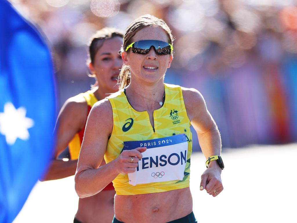 Jessica Stenson held a brief lead. (Photo by Michael Steele/Getty Images)