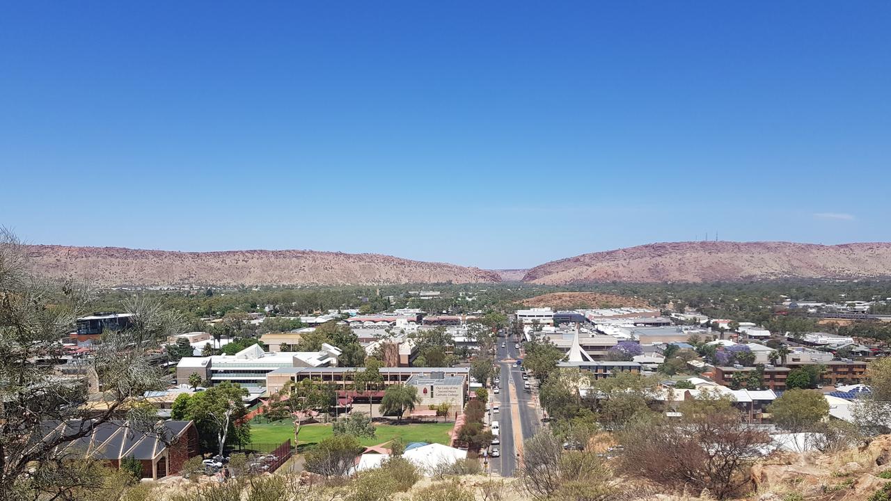 Aerial photo of Alice Springs. Picture: Lauren Roberts