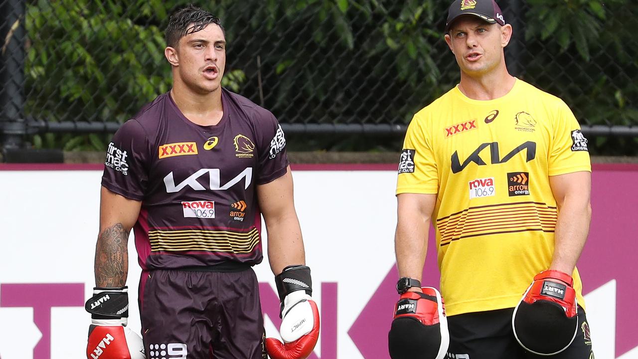 Suncorp Stadium - Brigginshaw, Reynolds and Capewell launch 2022 Broncos  Jersey