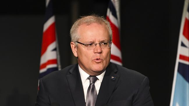 Prime Minister Scott Morrison has addressed the nation following today’s national cabinet meeting. Picture: AAP