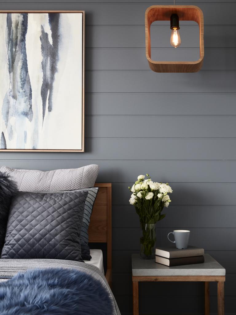 Painted timber wall panelling makes a style statement.