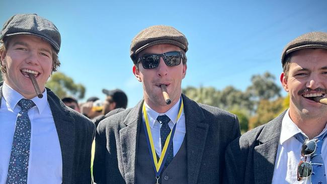 Charlie Mumford (middle) was killed with his dad, Ben, in a plane crash in the Mid North. Pictured with brothers Lachlan (right) and David (left). Picture: Instagram