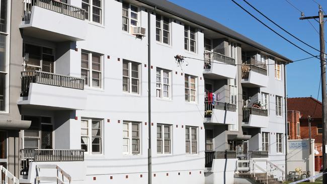 The unit block in Darby Street, Newcastle, where Wes Prentice was shot. Picture: Peter Lorimer