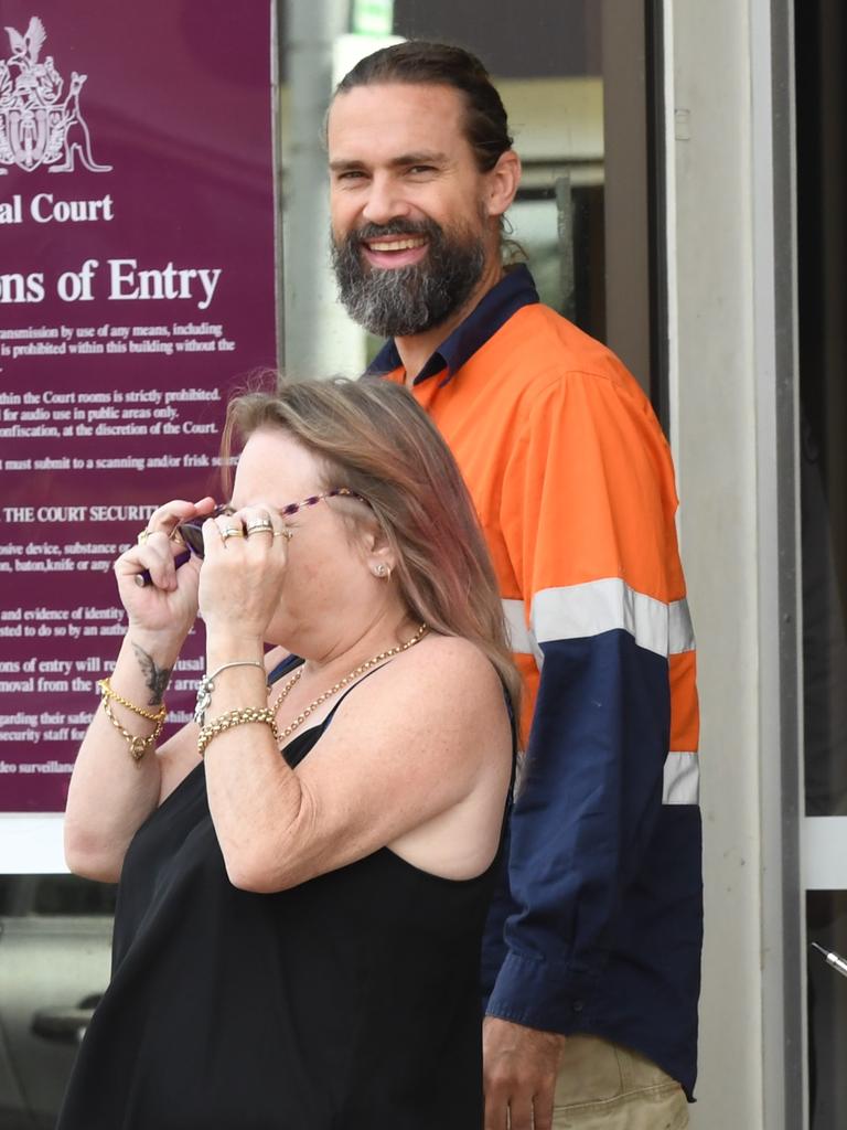 Anti-mandate leader Chris Bell was at Darwin Local Court to support alleged rioters. Picture: A Parkinson