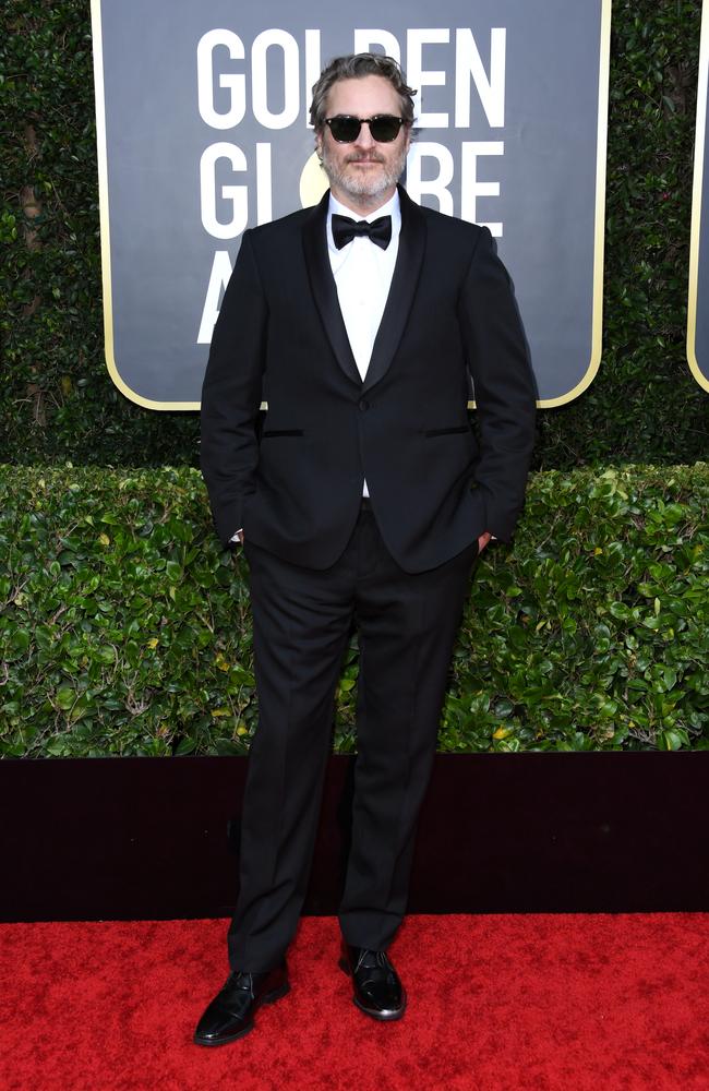 Joaquin Phoenix has vowed to wear the same tux to every awards ceremony this year. Picture: Getty Images.