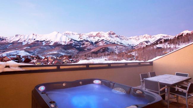 Penthouse hot tub at Lumiere with Inspirato, Telluride.