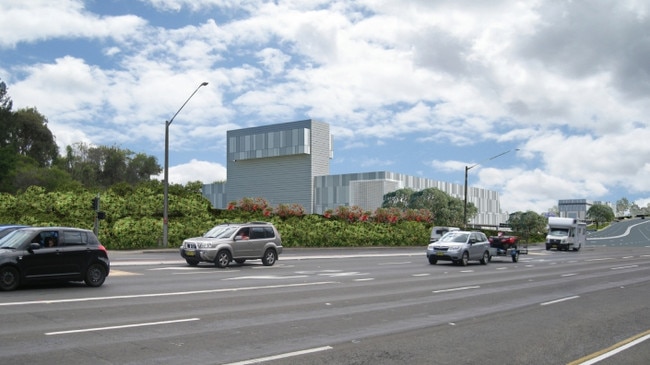 An impression of the southern ventilation outlet, as viewed from the M2 at West Pennant Hills.